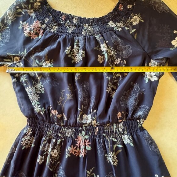 Maurices Navy Blue Floral Dress size Small - Picture 6 of 6